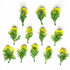 Dark Yellow Color Leaf Bunch Set Of 12
